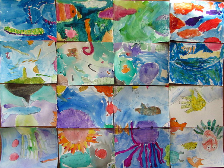 743x559 Fun Mural Painting Art Lesson