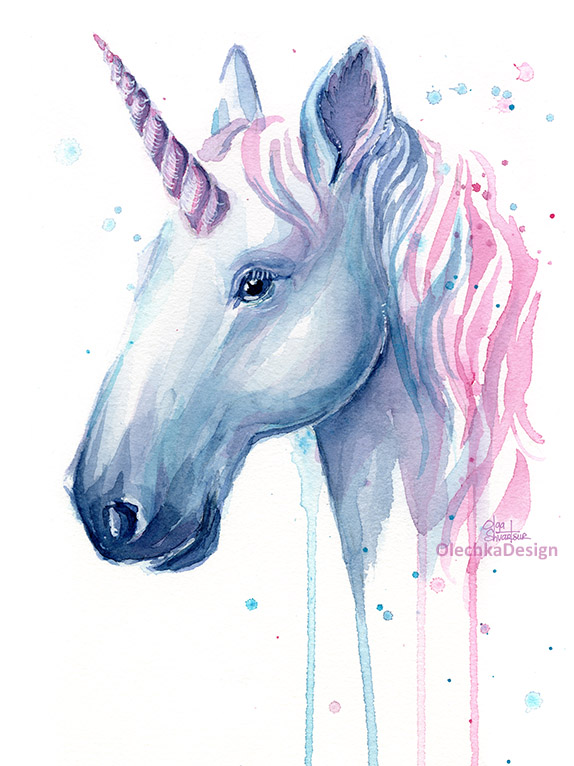 574x766 Rainbow Unicorn Olechka Design
