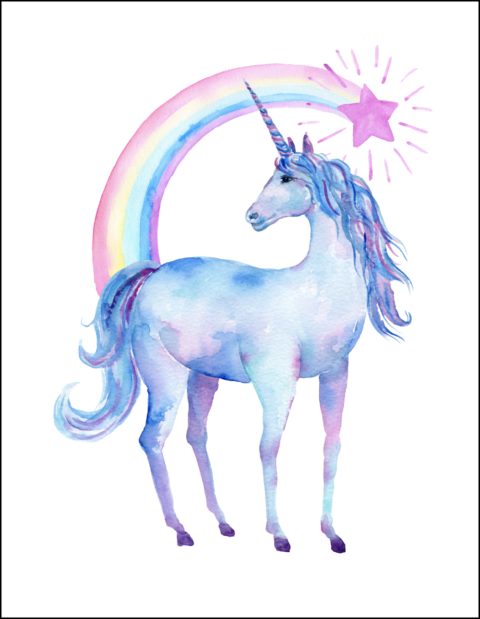 480x619 Free Printable Watercolor Unicorn Pictures Watercolors