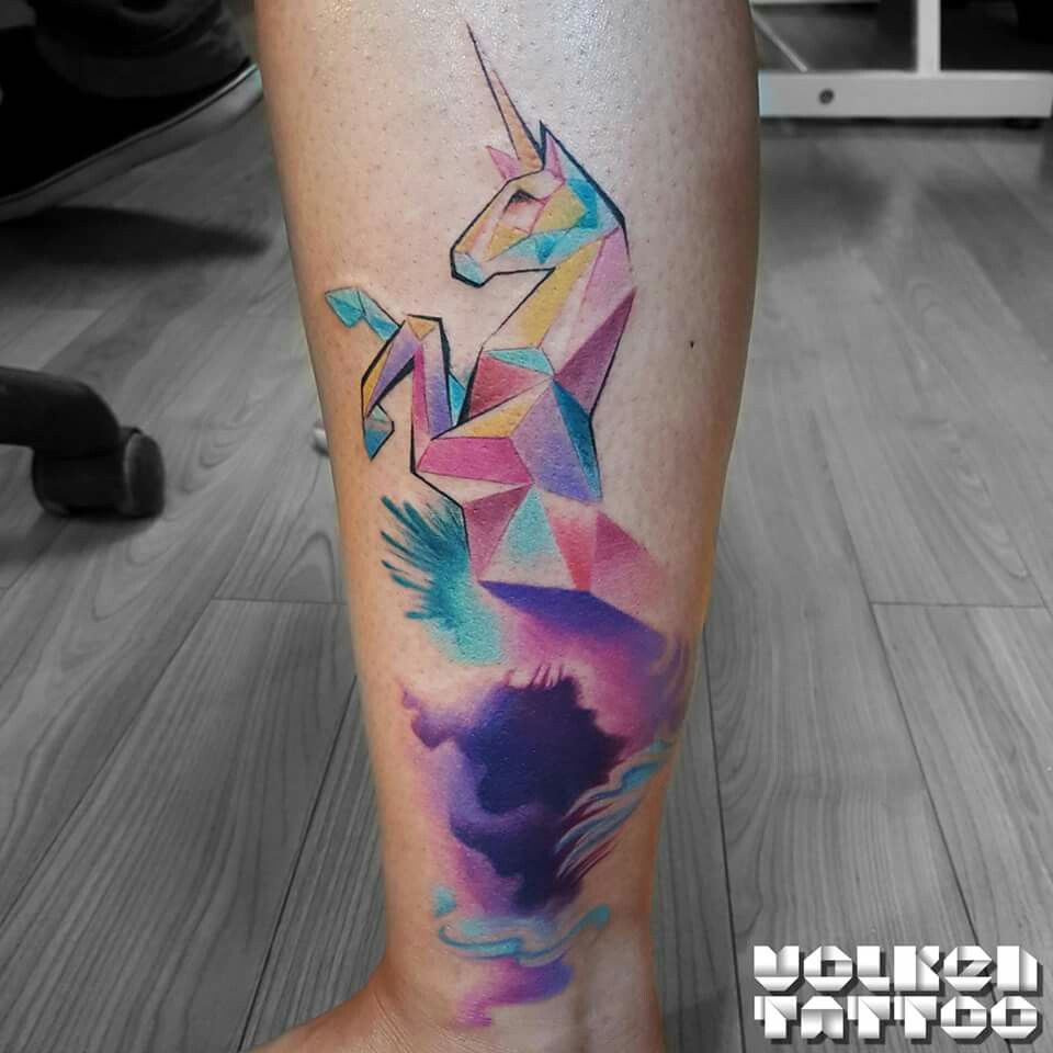960x960 Abstract Watercolor Unicorn Tattoo Tattoo Lovee