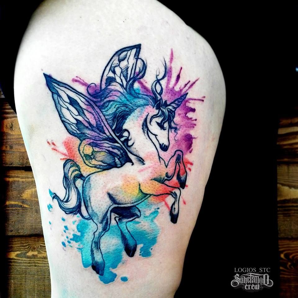 960x960 Brand New Watercolor Thigh Tattoo From Logios!