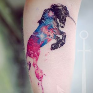 300x300 Watercolour Unicorn Tattoos