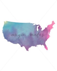 240x300 Watercolor Us Map Archives