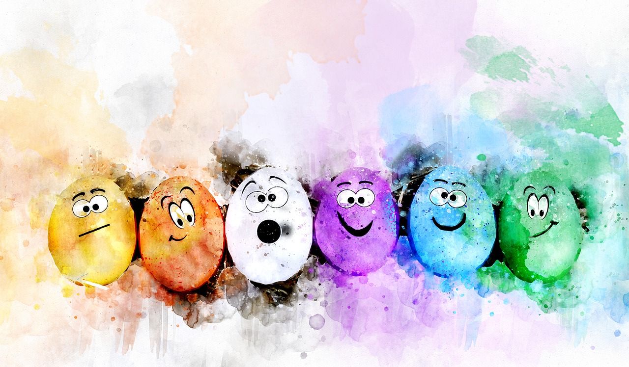 1280x748 Vacation, Eggs, Easter, Colorful, Watercolor
