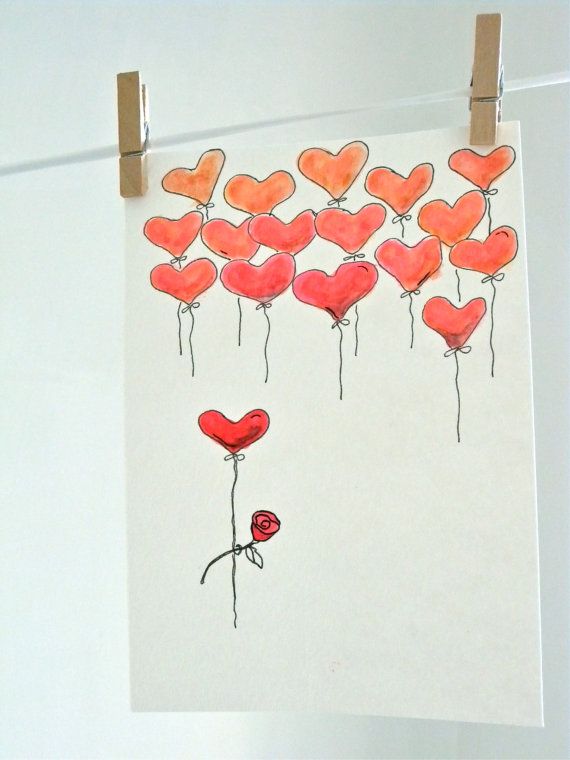 570x760 Watercolor Valentine Design
