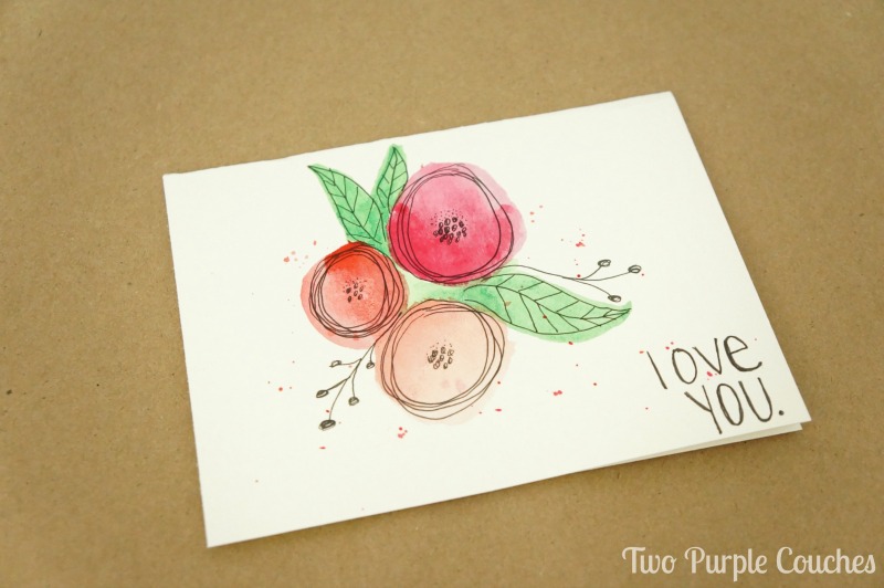 800x532 Watercolor Valentines Card
