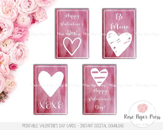 570x456 Watercolor Valentines Day Cards Printable Valentines Kids
