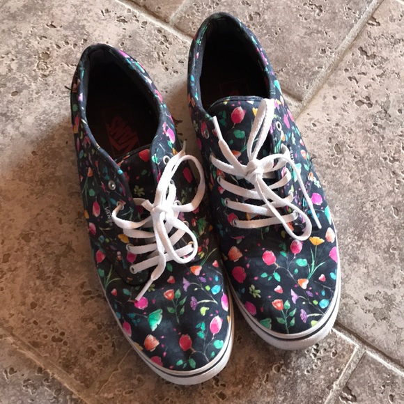 580x580 Vans Shoes Floral Watercolor Poshmark