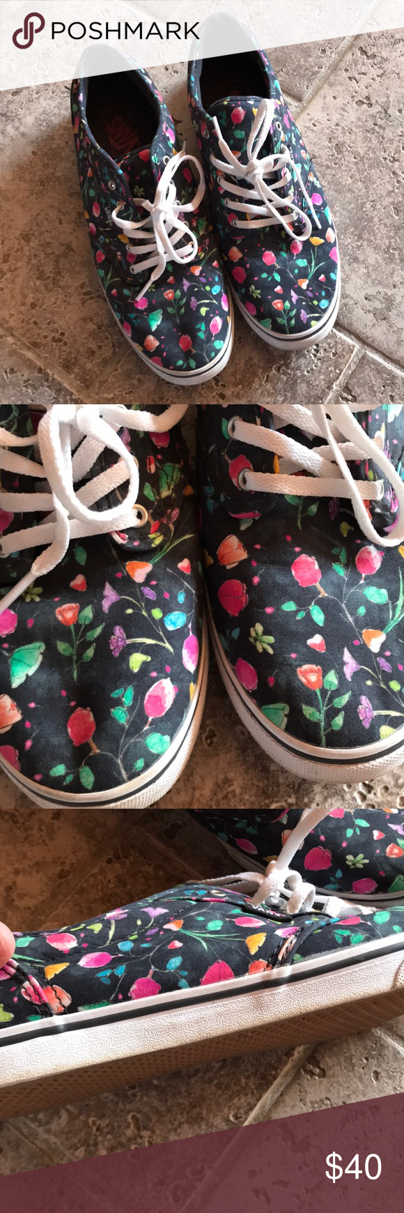 580x1740 Floral Watercolor Vans My Posh Picks Van Shoes