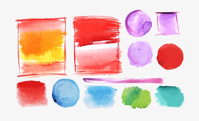 650x397 Fashion Watercolor Painting Brushes Vector Material, Fashion