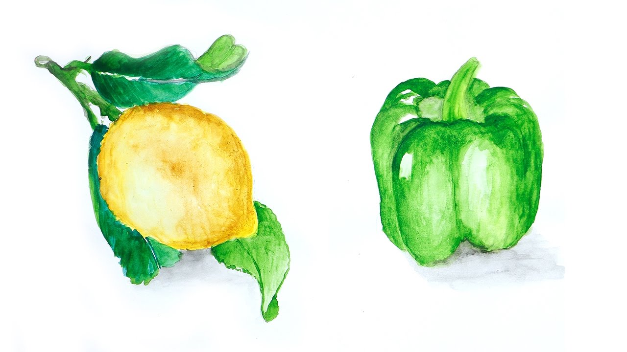 1280x720 Watercolor Painting How To Draw Watercolor Vegetables