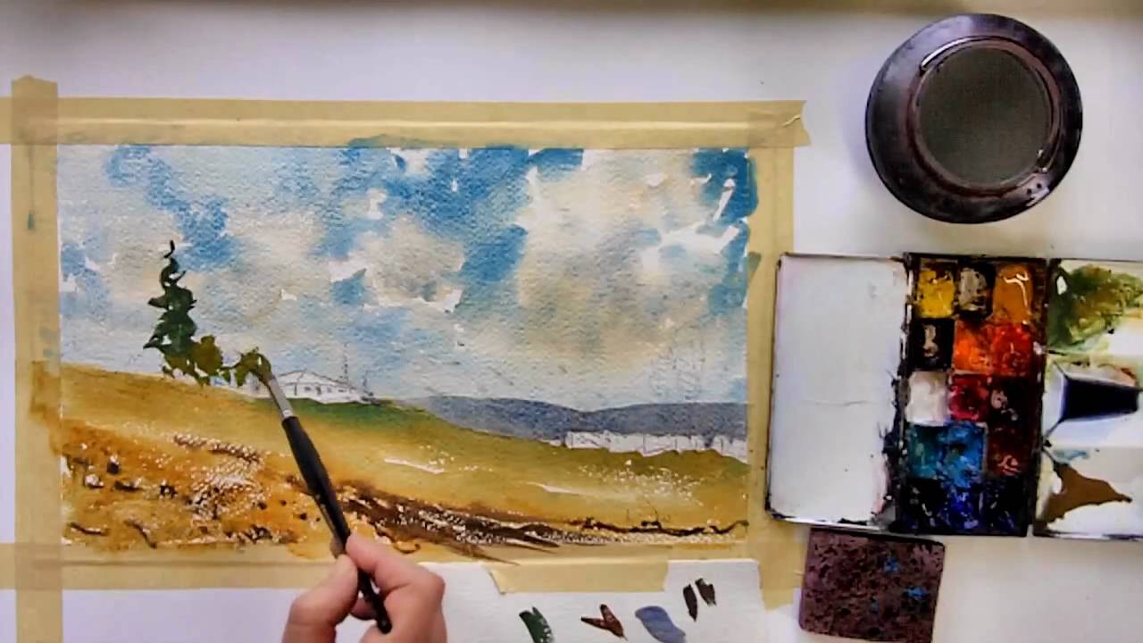 1280x720 Watercolor Painting Video Vineyards By Vinita Pappas