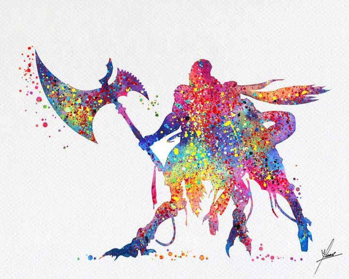 720x576 Final Fantasy Xiii Video Game Inspired Watercolor Illustrations