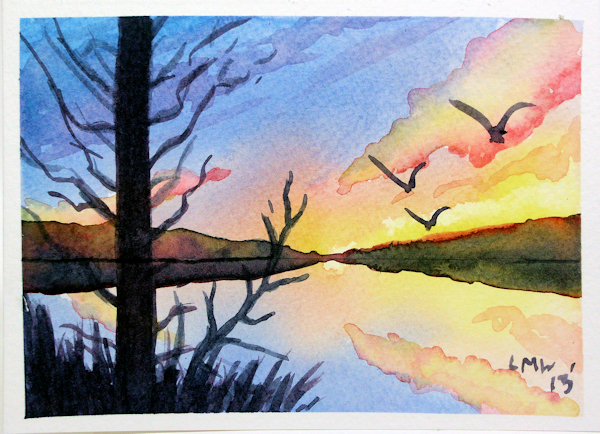 600x434 How To Paint A Sunrise In Watercolor The Frugal Crafter Blog