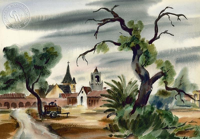 800x556 California Watercolor Art By Don David, American Artist