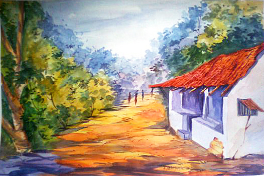 526x351 Painting Beautiful Watercolor Landscapes.saatchi Art Green Corn