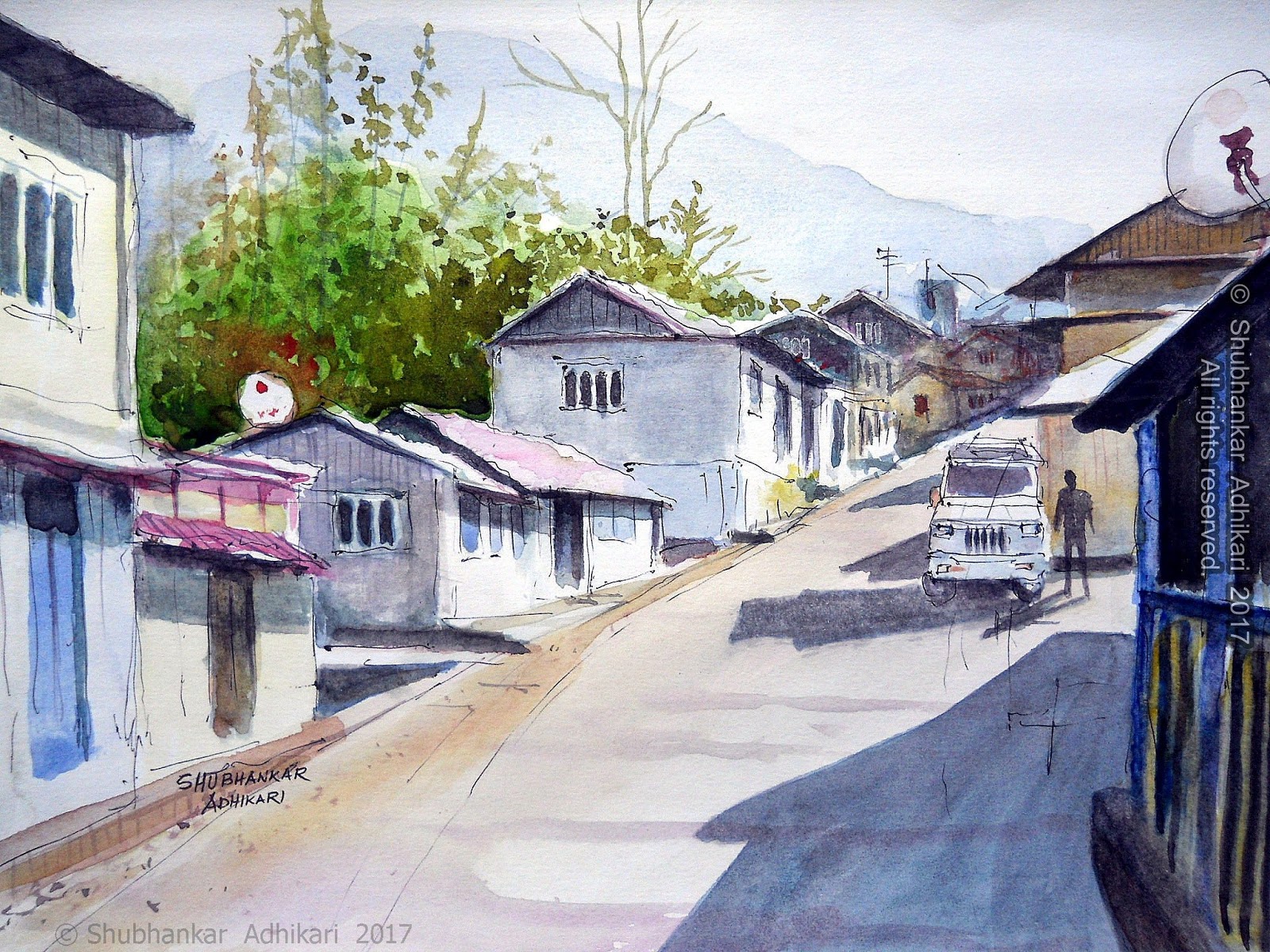 1600x1200 Artworks By Shubhankar Adhikari Beauty Of Indian Hill Village