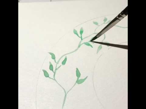 480x360 Watercolor Painting Vines