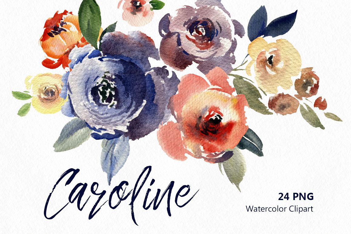 1158x772 Vintage Watercolor Flowers Amp Leaves