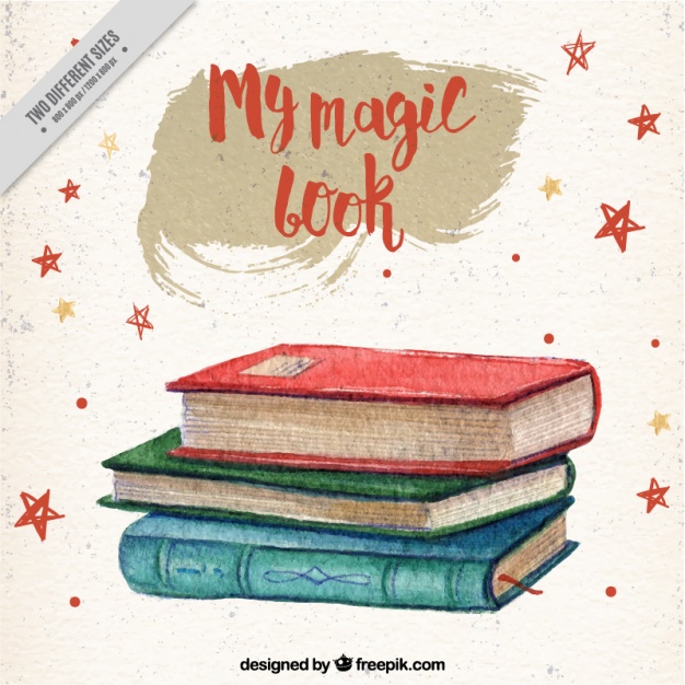 626x626 Vintage Watercolor Books Background Vector Free Download