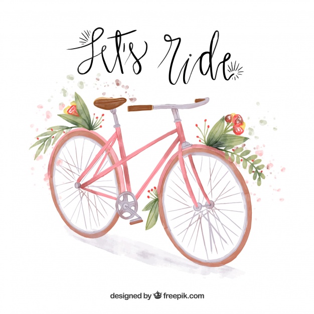 626x626 Watercolor Vintage Bicycle Background Vector Free Download