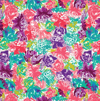 328x330 Watercolor Flowers Vinyl