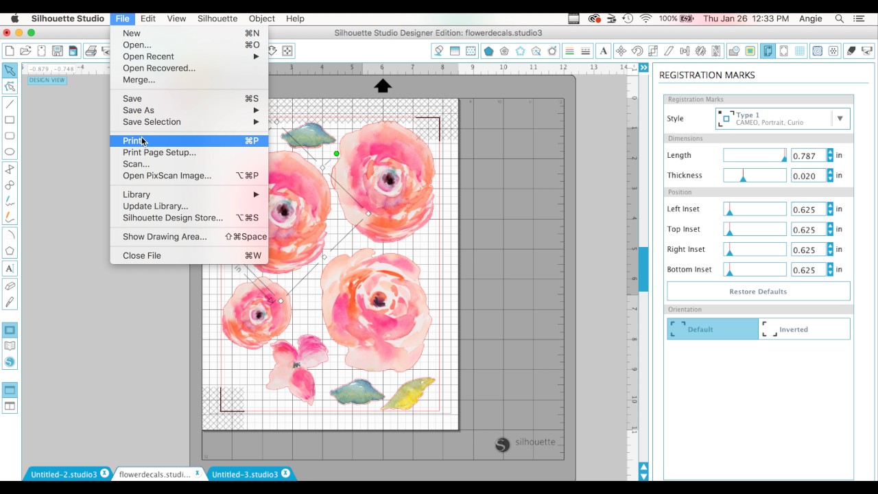 1280x720 How To Print And Cut Vinyl Decals. Watercolor Flower Decals Diy