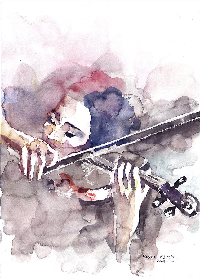 645x900 Violin Prelude Painting By Faruk Koksal