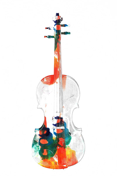 400x600 Violin Watercolor Fine Art Pictures