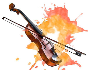 340x270 Violin Watercolor Etsy
