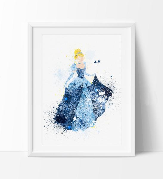 547x600 Cinderella, Disney Princess Art,watercolor Painting, Watercolor