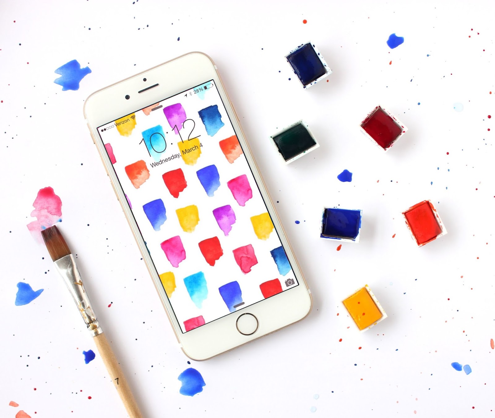 1600x1353 Free Brushstrokes Watercolor Iphone Wallpapers