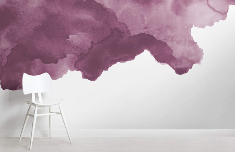 820x532 Purple Watercolor Wallpaper Muralswallpaper