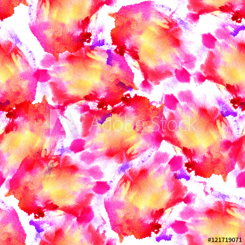 500x500 Seamless Abstract Watercolor Splash Pattern. Aquarelle Magenta And