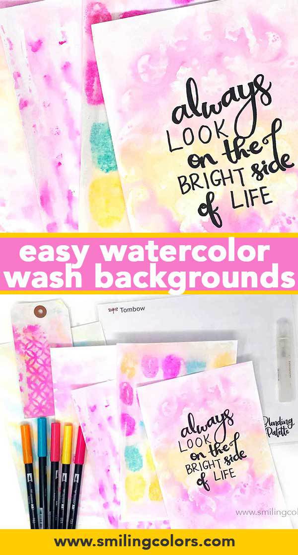 600x1116 Watercolor Wash Background Ideas Using Tombow Blending Palette Xl