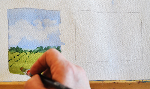 500x299 How To Paint A Perfect Flat Wash (On Wet Or Dry Paper) Using