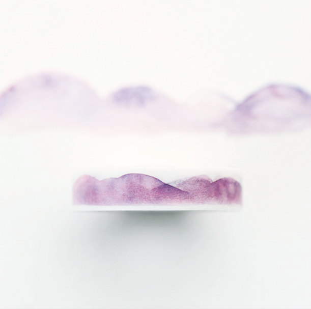 611x607 Slim Purple Watercolor Washi Tape Kawaii Pen Shop