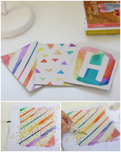500x625 Watercolor Washi Tape Cards Going Home To Roost