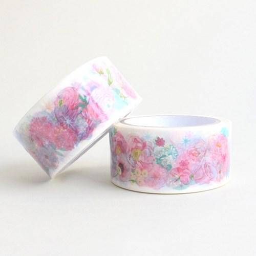 500x500 Flower Watercolor Washi Tape Illustrated Washi Tape Korean