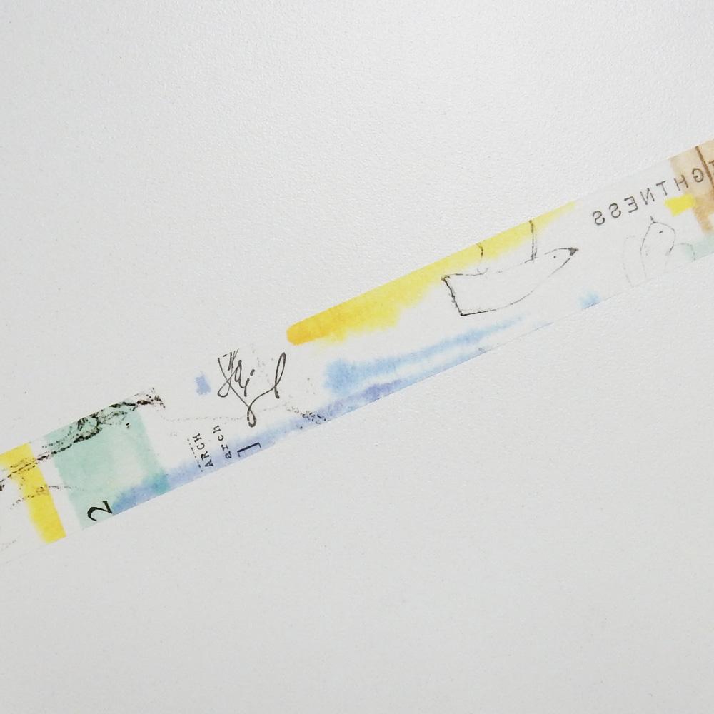 1000x1000 Round Top X Liang Feng Sea (Die Cut) Watercolor Washi Tape (Mtw