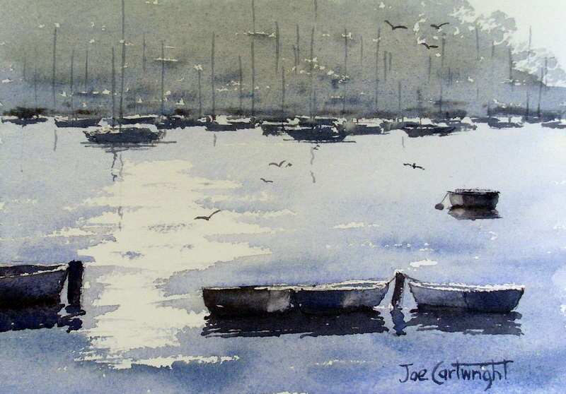 800x558 Simple Watercolor Painting Of Boats And Water