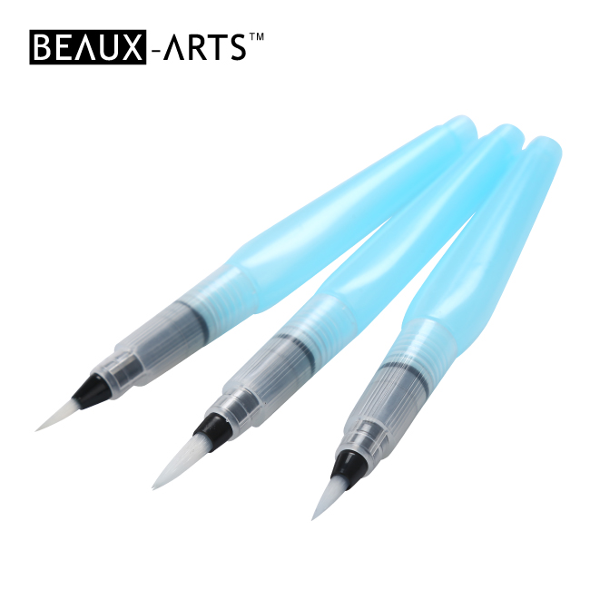 650x650 Blue Plastic Water Brush Pen With Synthetic Hair For Watercolor