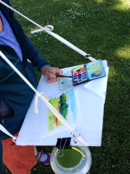 450x600 Over The Shoulder Easel With Water Bucket Plein Aire Easels