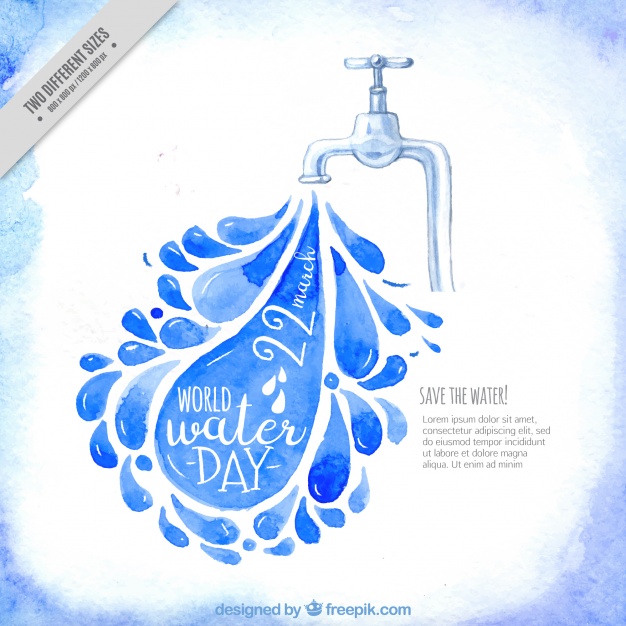 626x626 Watercolor Background Of Tap And Water Droplets Vector Free Download