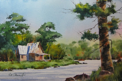 400x266 Watercolors By Jim Oberst Blog Hidden River