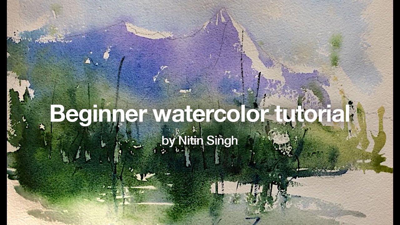 1280x720 How To Paint A Simple Landscape In Watercolor