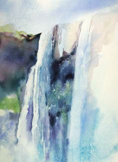 Watercolor Waterfall