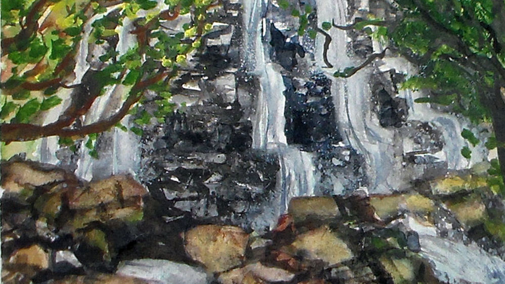 998x562 Watercolor Waterfall! {Long Painting Lesson!} The Frugal Crafter