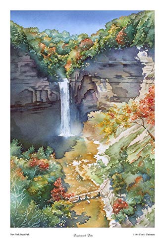333x500 Watercolor, Taughannock Falls, Ithaca Ny, Wedding Gift