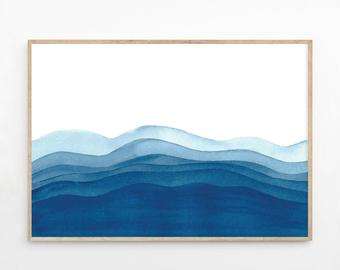 340x270 Watercolor Waves Etsy